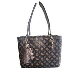 Guess‎ 4G Noelle Tote Monogram Logo Charm Designer Handbag 14x9.5x10.3